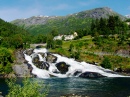 Geiranger Wasserfall, Norwegen