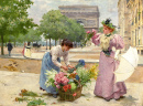 Blumenverkäufer auf den Champs-Elysees