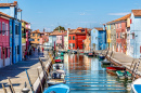 Insel Burano in der Lagune von Venedig