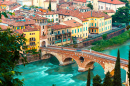 Alte römische Brücke Pietra, Verona, Italien