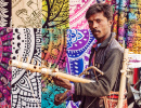 Indischer Mann spirit der Rajasthani-Musikinstrument