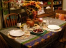 Herbst Abendessen Tisch