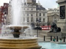 Einer der Brunnen auf dem Trafalgar Square