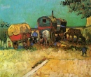 Zigeunerlager mit Pferdewagen
