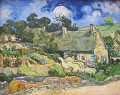 Strohgedeckte Hütten in Cordeville von Van Gogh, 1890