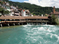 Holzbrücke in Thun, Schweiz