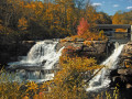 Der Wasserfall Resica Falls, Monroe County, Pennsylvania
