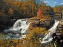 Der Wasserfall Resica Falls, Monroe County, Pennsylvania