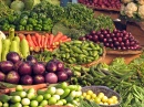 Gemüse Verkauf in Bara Bazaar, Indien