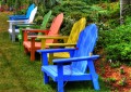 Regenbogen-Stühle