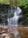 Der Wasserfall Rosecrans Falls, Clinton County, Pennsylvania