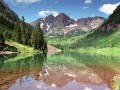 Maroon Bells von dem Maroon Lake