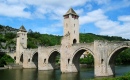Pont Valentré in Cahors, Frankreich