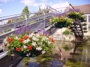 Blumenbrücke in Cosne-Cours-sur-Loire, Frankreich