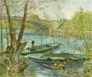 Fischer und Boote von der Pont de Clichy