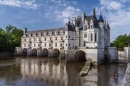 Schloss Chenonceau auf dem Fluss Cher, Frankreich