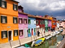 Bunte Burano Häuser, Venedig, Italien