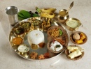 Vegetarische Mahlzeit Andhra-Stil