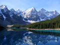 Der See Moraine Lake, Banff-Nationalpark, Kanada
