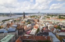 Blick auf Riga von der Petrikirche, Lettland