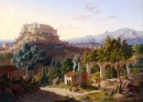 Landschaft mit dem Schloss Massa di Carrara