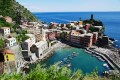 Stadt Vernazza in Ligurien, Italien