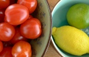 Tomaten, Zitrone und Limette