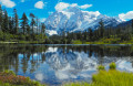 Picture Lake und Berg Shuksan
