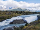 Wasserfall am Fluss Paine River, Argentinien