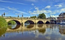 Die Brücke Welsh Bridge, Shrewsbury, England