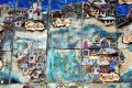 Mosaiken im Tres Laredos Park, Cantabria, Spainien