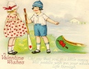Alte Valentinstag Postkarte