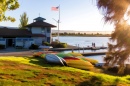 Spätnachmittag am See Shoreline Lake, Palo Alto