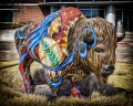 Oklahoma Skulptur eines Bison