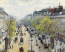 Boulevard Montmartre in einem Frühlingsmorgen