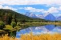 Grand-Teton-Nationalpark am Oxbow Bogen