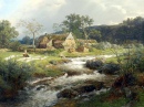 Landschaft mit Bauernhaus