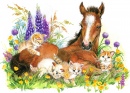 Pferd und Kätzchen