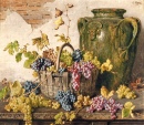 Ein Korb mit Weintrauben