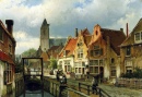 Figuren am Kanal in Oudewater, Holland