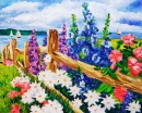Landschaft mit Blumen