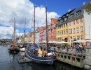 Malerischer Hafenviertel in Kopenhagen