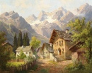 Ein Dorf in den Alpen