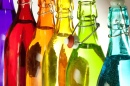 Flaschen verschiedener Farben