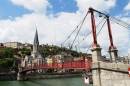 Brücke über dem Fluss Saône, Frankreich