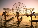 Fischer auf dem Inle-See, Myanmar