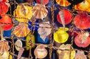 Seemuscheln auf dem Touristenmarkt