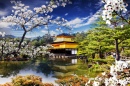 Goldener-Pavillon-Tempel im Japanischen Garten