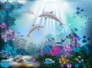 Unterwasserwelt mit Delfinen