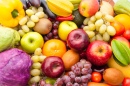 Verschiedene Früchte und Gemüse